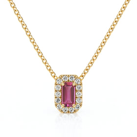 Collier tourmaline entourage diamant Coup de Foudre - 4