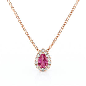 Collier tourmaline entourage diamant Coup de Foudre - 5