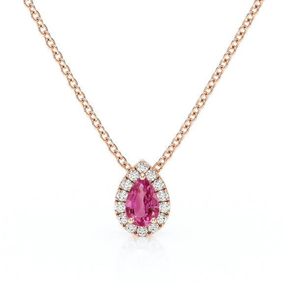 Collier tourmaline entourage diamant Coup de Foudre - 5