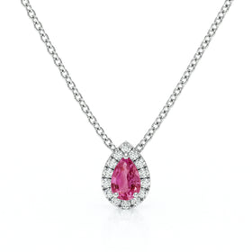 Collier tourmaline entourage diamant Coup de Foudre - 5