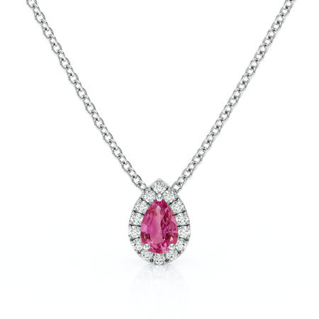 Collier tourmaline entourage diamant Coup de Foudre - 5