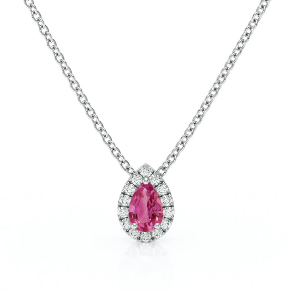 Collier tourmaline entourage diamant Coup de Foudre - 5