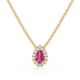 Collier tourmaline entourage diamant Coup de Foudre - 5