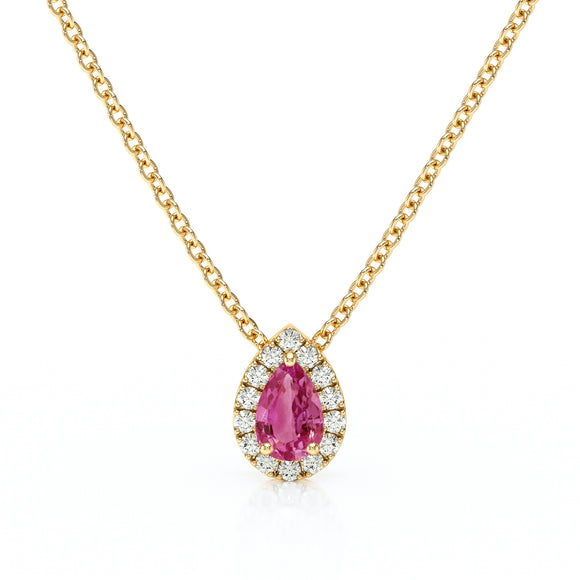 Collier tourmaline entourage diamant Coup de Foudre - 5