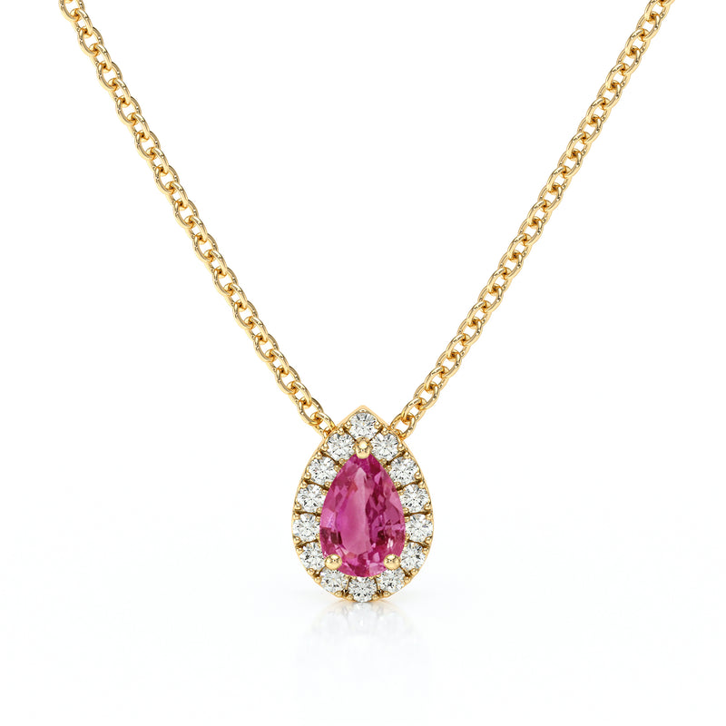 Collier tourmaline entourage diamant Coup de Foudre - 5