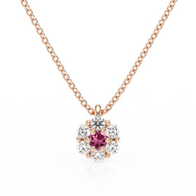 Collier entourage tourmaline diamant Pour la Vie - 9