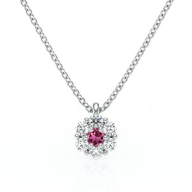 Collier entourage tourmaline diamant Pour la Vie - 9