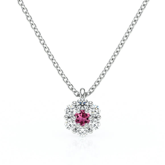Collier entourage tourmaline diamant Pour la Vie - 9