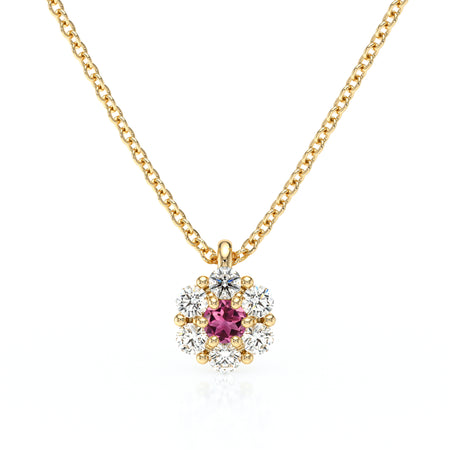 Collier entourage tourmaline diamant Pour la Vie - 9