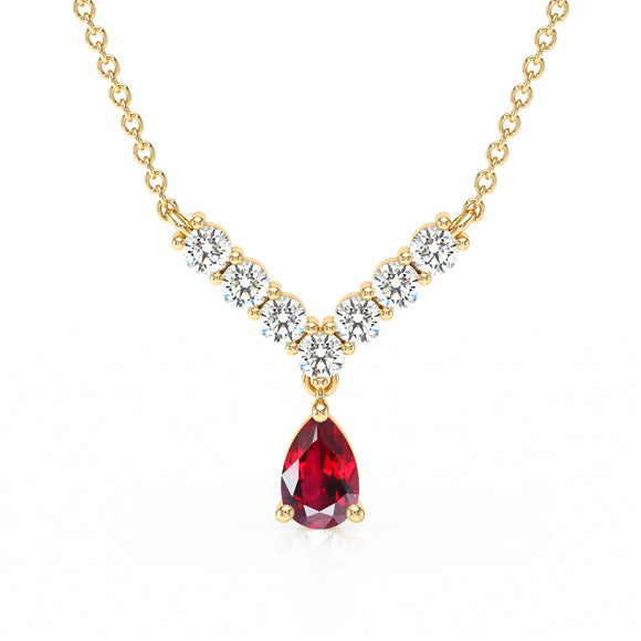 Collier rubis et diamant Par Amour - 2