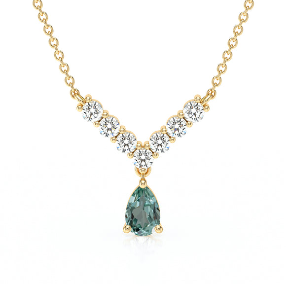 Collier saphir vert et diamant Par Amour - 2