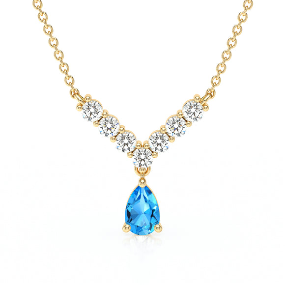 Collier topaze et diamant Par Amour - 2