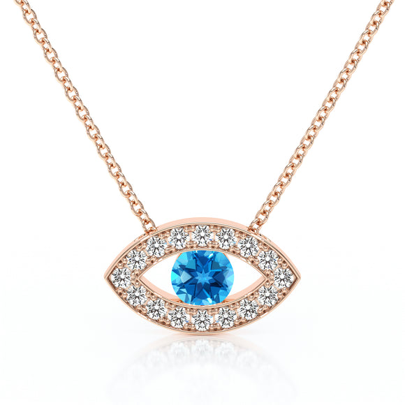 Collier topaze et diamant Ton Regard - 1