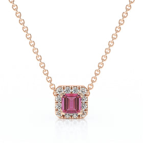 Collier tourmaline entourage diamant Coup de Foudre - 7