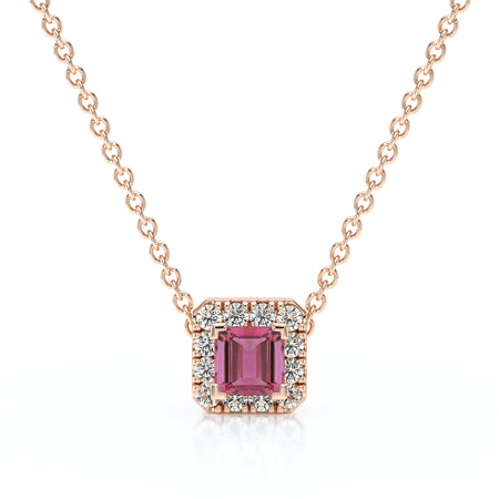 Collier tourmaline entourage diamant Coup de Foudre - 7