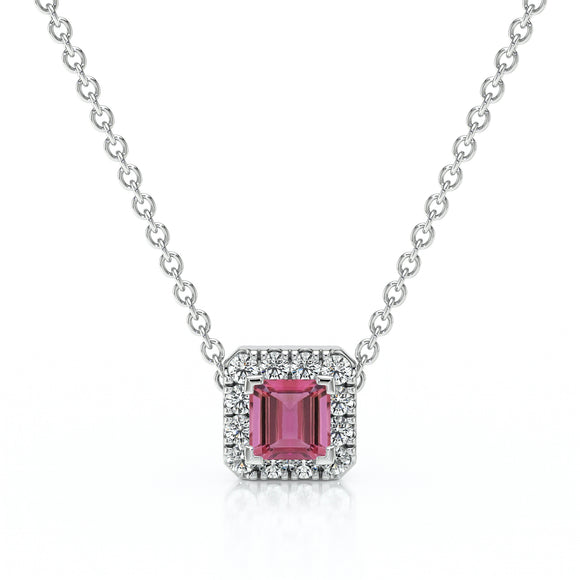 Collier tourmaline entourage diamant Coup de Foudre - 7