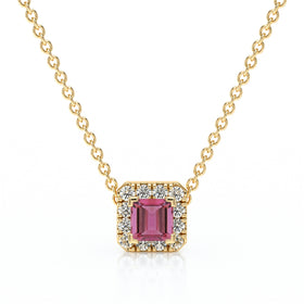 Collier tourmaline entourage diamant Coup de Foudre - 7
