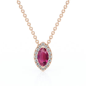 Collier tourmaline entourage diamant Coup de Foudre - 8