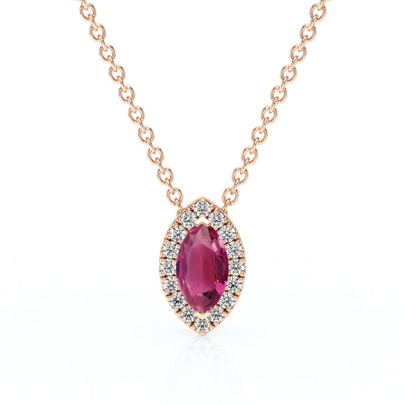 Collier tourmaline entourage diamant Coup de Foudre - 8