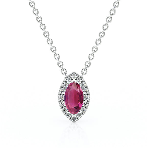 Collier tourmaline entourage diamant Coup de Foudre - 8