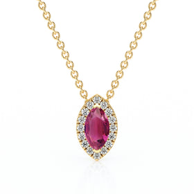Collier tourmaline entourage diamant Coup de Foudre - 8