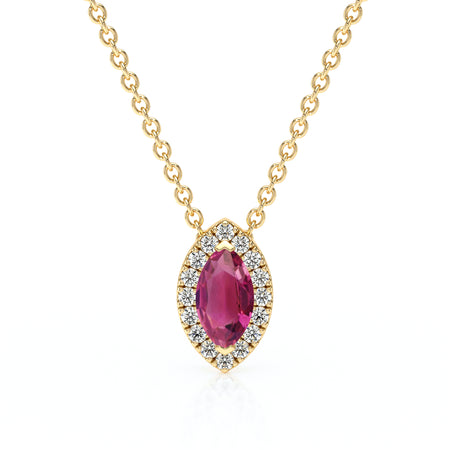 Collier tourmaline entourage diamant Coup de Foudre - 8