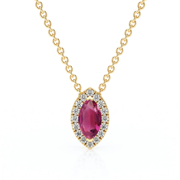 Collier tourmaline entourage diamant Coup de Foudre - 8