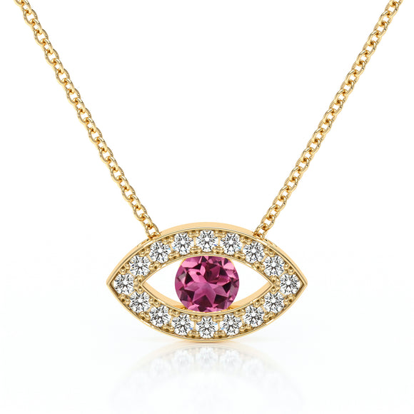 Collier tourmaline et diamant Ton Regard - 1