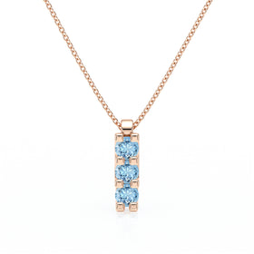 Collier trilogie aigue-marine Coucher de Soleil - 2