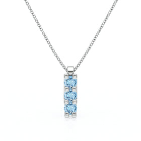 Collier trilogie aigue-marine Coucher de Soleil - 2