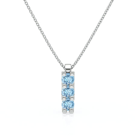 Collier trilogie aigue-marine Coucher de Soleil - 2