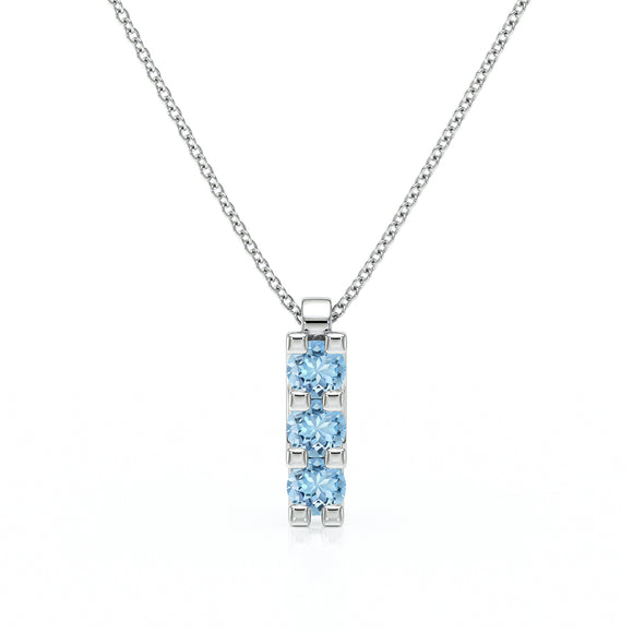 Collier trilogie aigue-marine Coucher de Soleil - 2