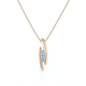 Collier trilogie aigue-marine Premier Pas - 1