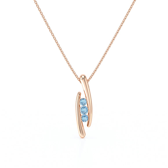 Collier trilogie aigue-marine Premier Pas - 1