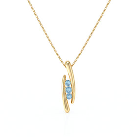 Collier trilogie aigue-marine Premier Pas - 1