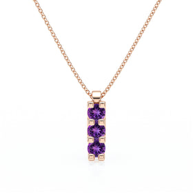 Collier trilogie améthyste Coucher de Soleil - 2