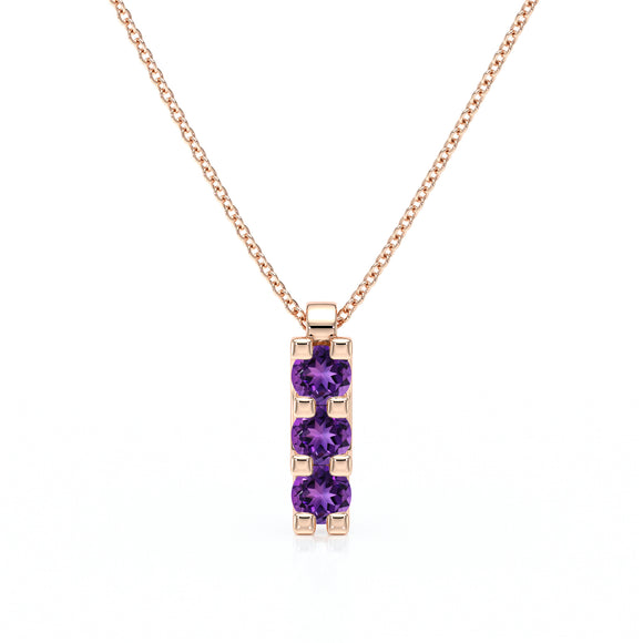 Collier trilogie améthyste Coucher de Soleil - 2