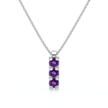 Collier trilogie améthyste Coucher de Soleil - 2