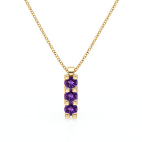 Collier trilogie améthyste Coucher de Soleil - 2