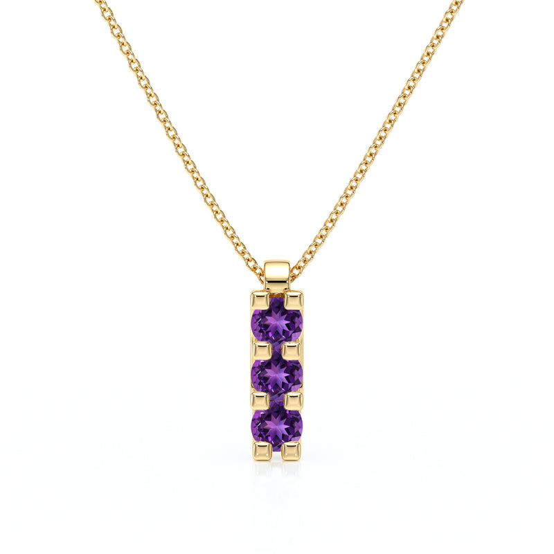 Collier trilogie améthyste Coucher de Soleil - 2