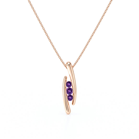 Collier trilogie améthyste Premier Pas - 1