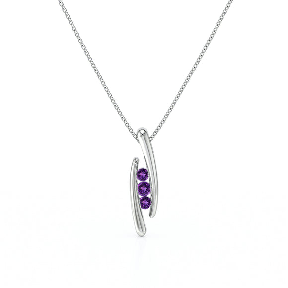 Collier trilogie améthyste Premier Pas - 1