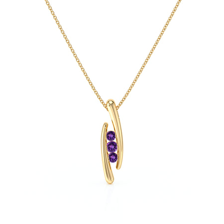 Collier trilogie améthyste Premier Pas - 1