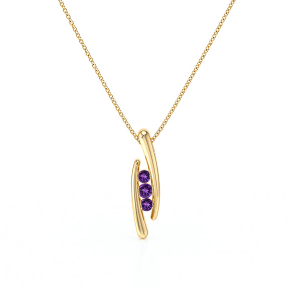 Collier trilogie améthyste Premier Pas - 1