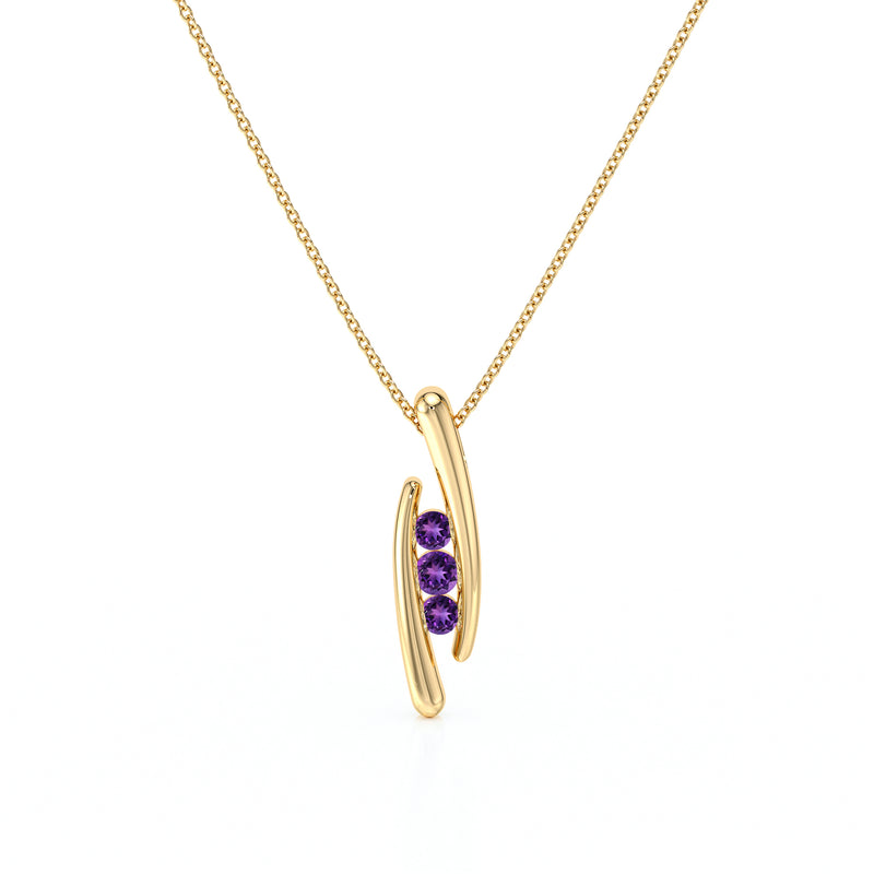 Collier trilogie améthyste Premier Pas - 1