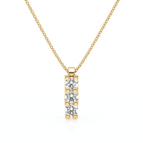 Collier trilogie diamant Coucher de Soleil - 2