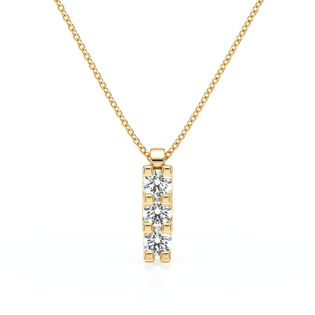 Collier trilogie diamant Coucher de Soleil - 2