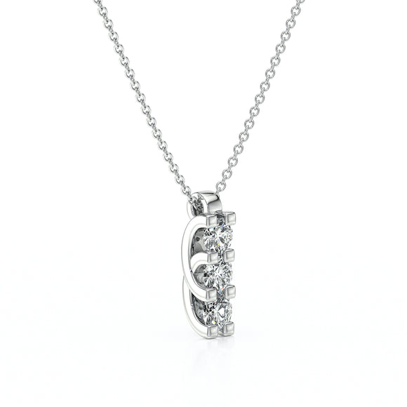 Collier trilogie diamant Coucher de Soleil - 2