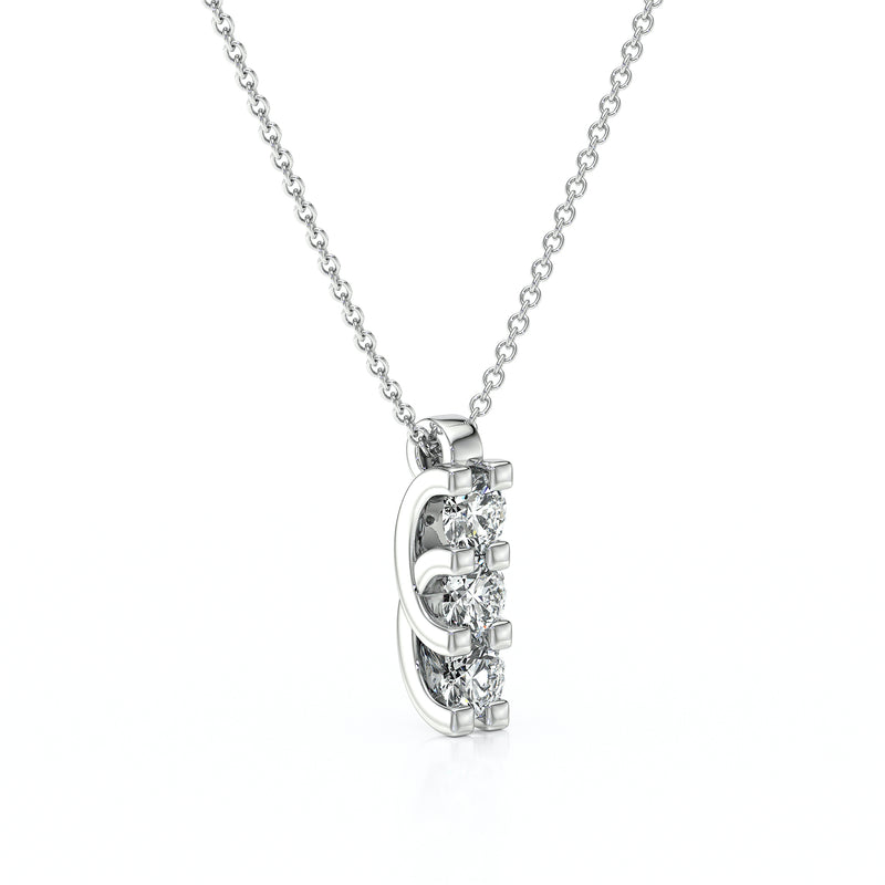 Collier trilogie diamant Coucher de Soleil - 2