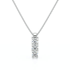 Collier trilogie diamant Coucher de Soleil - 2